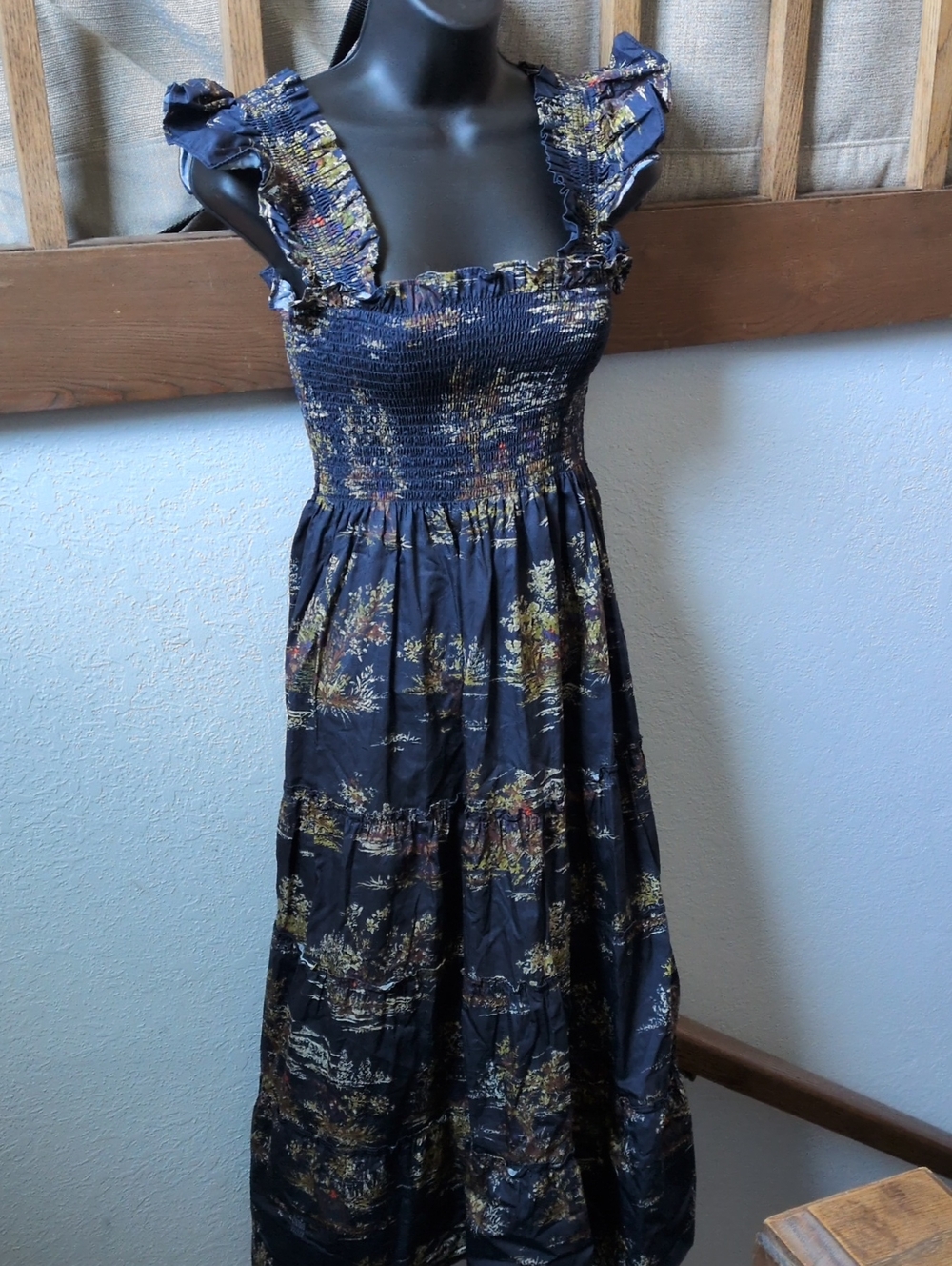 ✨Hill House Home Ellie Nap Dress in the Equestrian Toile Navy size Small - Picture 2 of 8